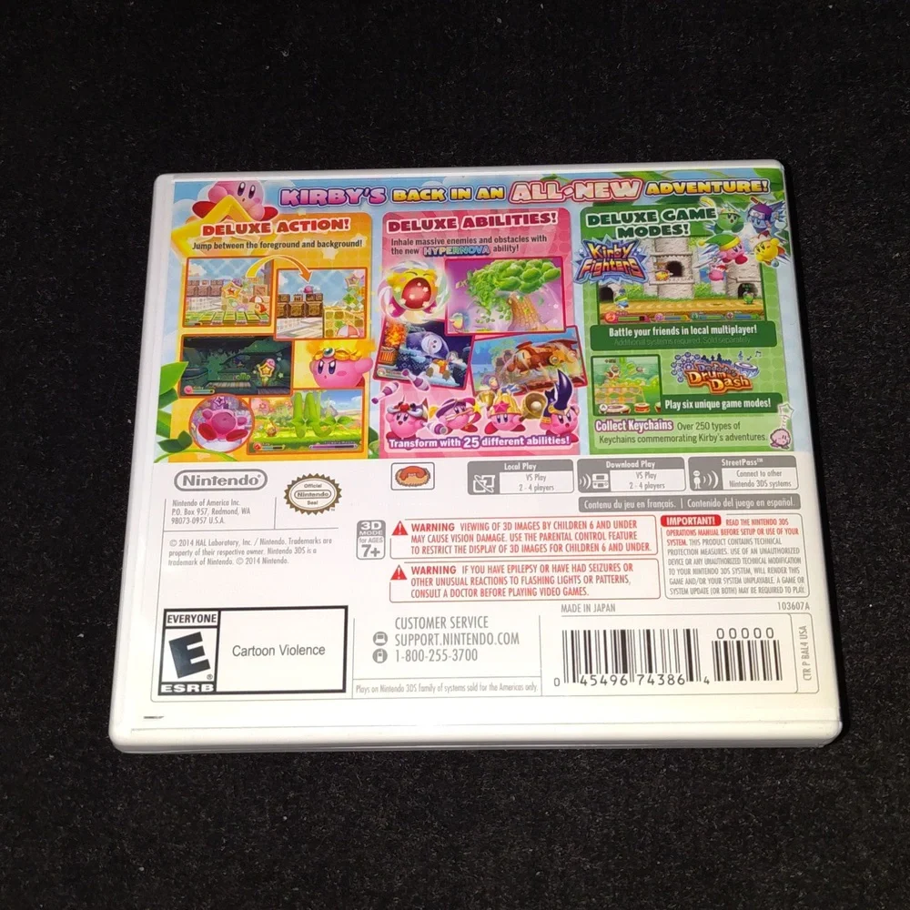 Kirby Triple Deluxe - Nintendo 3DS ***CASE ONLY / NO GAME / Authentic /USA